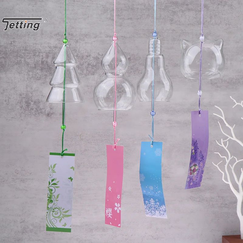Japanese Glass Wind Chime Window Hanging Decor for Garden and Home