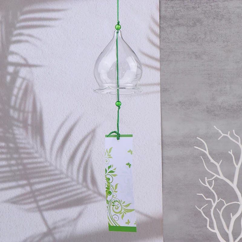 Japanese Glass Wind Chime Window Hanging Decor for Garden and Home