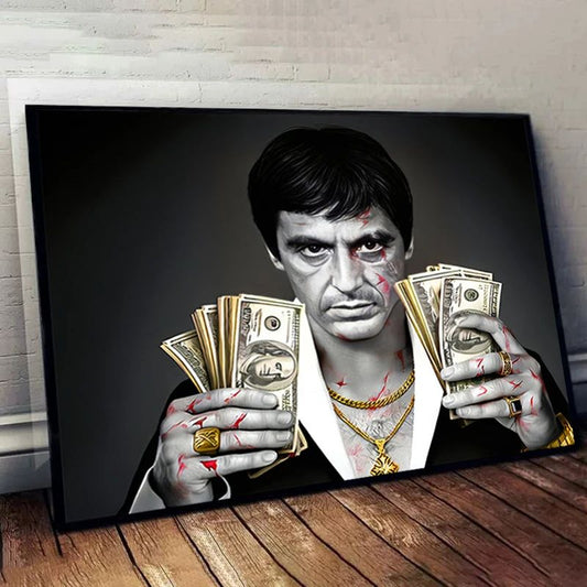 Scarface Tony Montana Canvas Print Wall Art for Living Room and Office