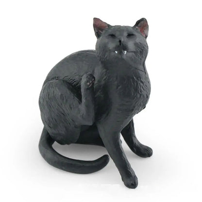 Realistic Sleeping Cat Figurine Mini Ornament Cat Desk Decor for Home Office