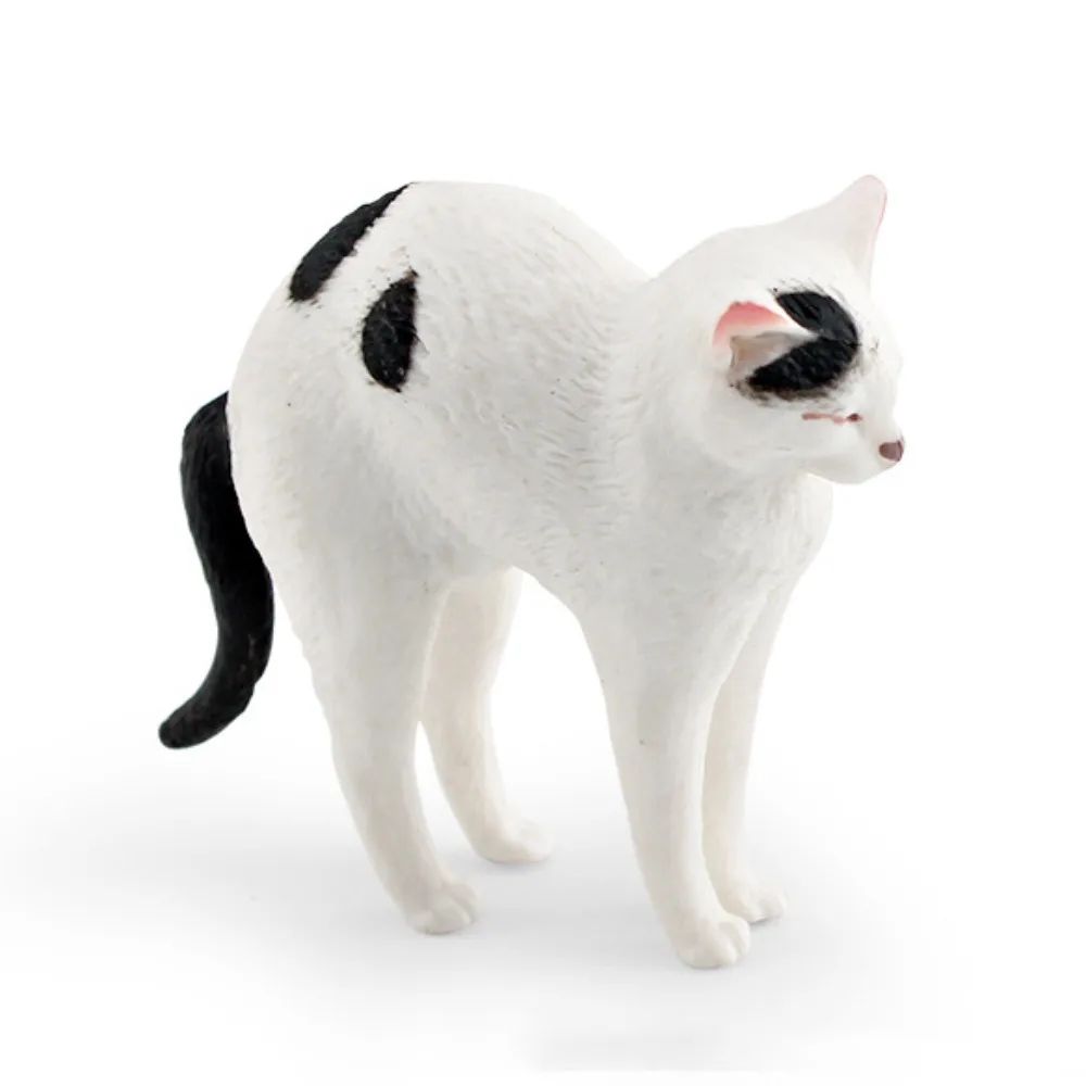 Realistic Sleeping Cat Figurine Mini Ornament Cat Desk Decor for Home Office
