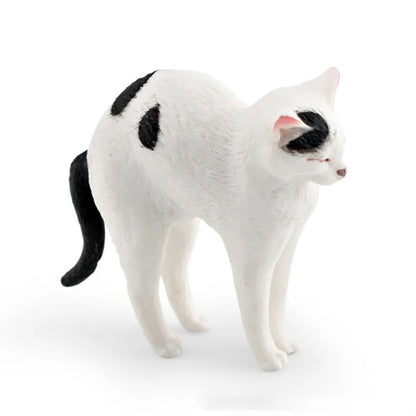 Realistic Sleeping Cat Figurine Mini Ornament Cat Desk Decor for Home Office