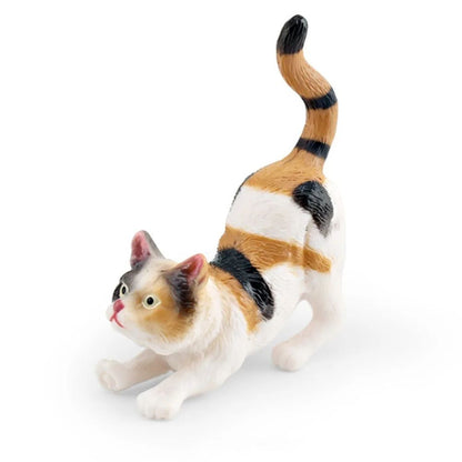 Realistic Sleeping Cat Figurine Mini Ornament Cat Desk Decor for Home Office