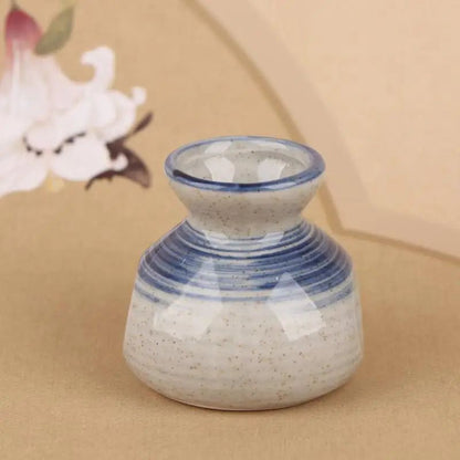 Chinese Style ceramic toothpick holder and cotton swab jar mini retro vase