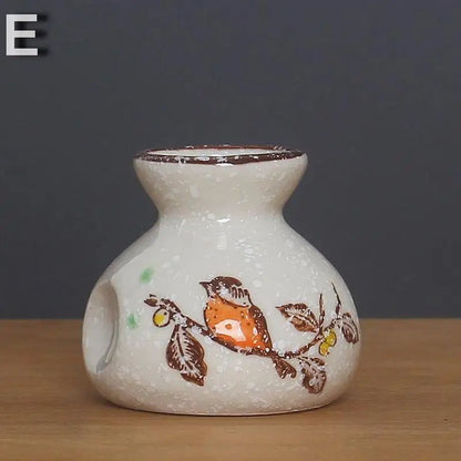 Chinese Style ceramic toothpick holder and cotton swab jar mini retro vase