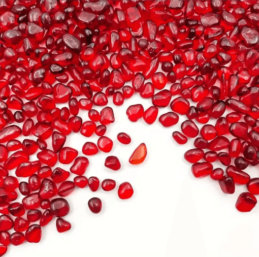 Red Glass Gravel Decorative Chips Vibrant Vase Filler & Aquarium Accent Stones