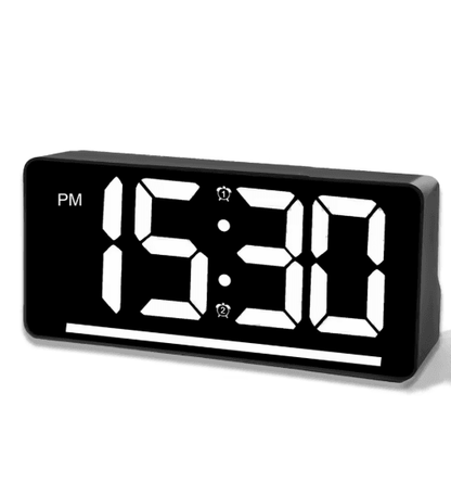 Large Display Digital Alarm Clock LED Desk Clock with Temperature & Night Light