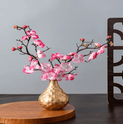 Artificial Plum Blossom Branch Silk Peach Blossom Flowers for Spring & Event Decor