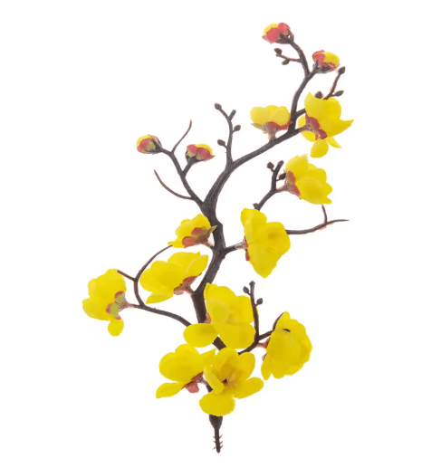 Artificial Plum Blossom Branch Silk Peach Blossom Flowers for Spring & Event Decor