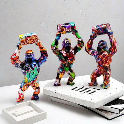 Bucket Lift gorilla statue for Modern Home Decor