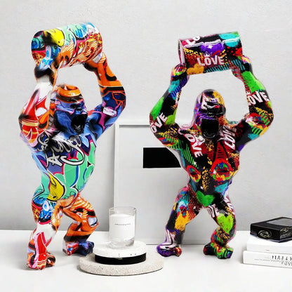 Bucket Lift gorilla statue for Modern Home Decor