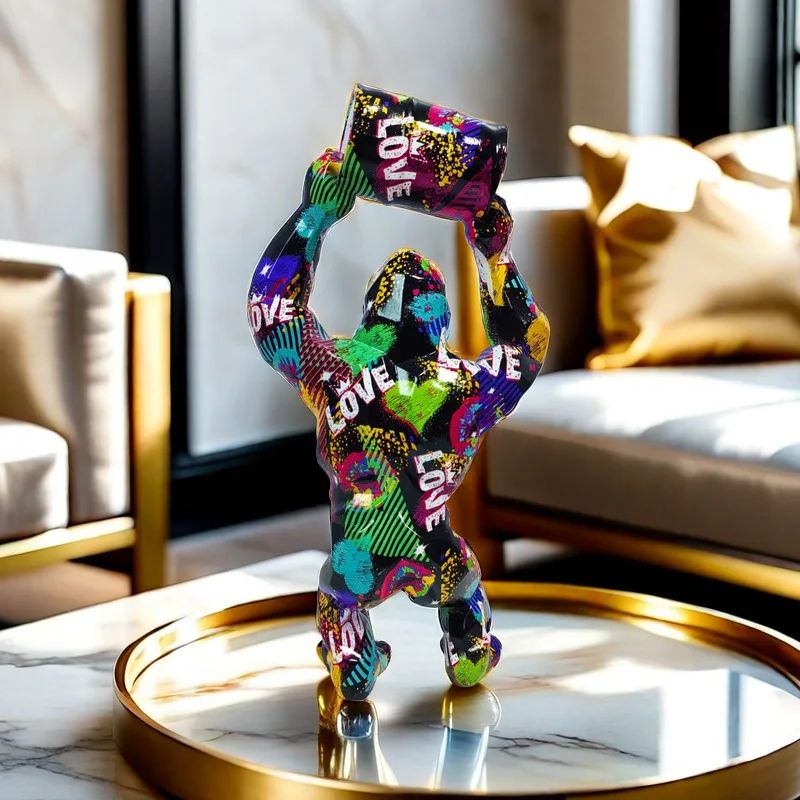 Bucket Lift gorilla statue for Modern Home Decor