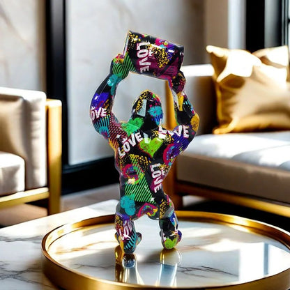Bucket Lift gorilla statue for Modern Home Decor