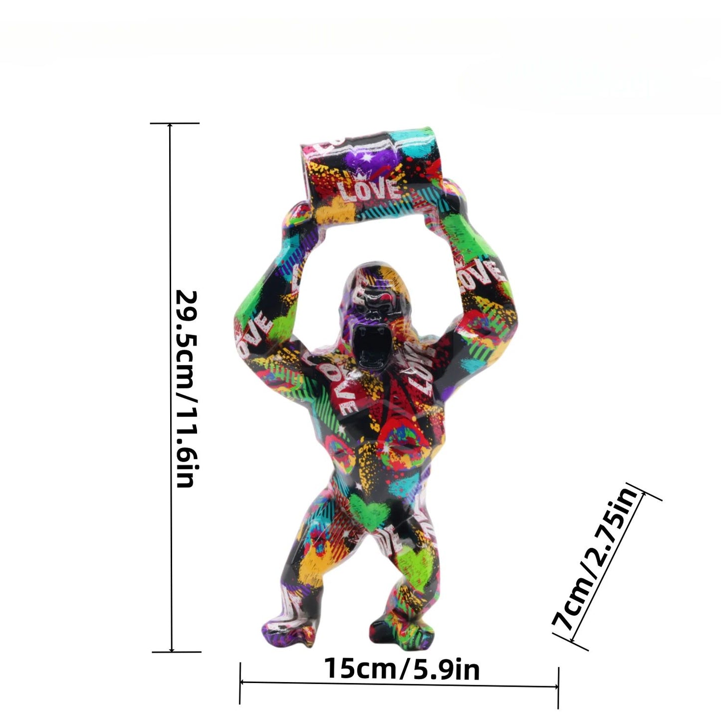 Bucket Lift gorilla statue for Modern Home Decor