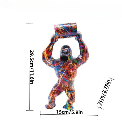 Bucket Lift gorilla statue for Modern Home Decor