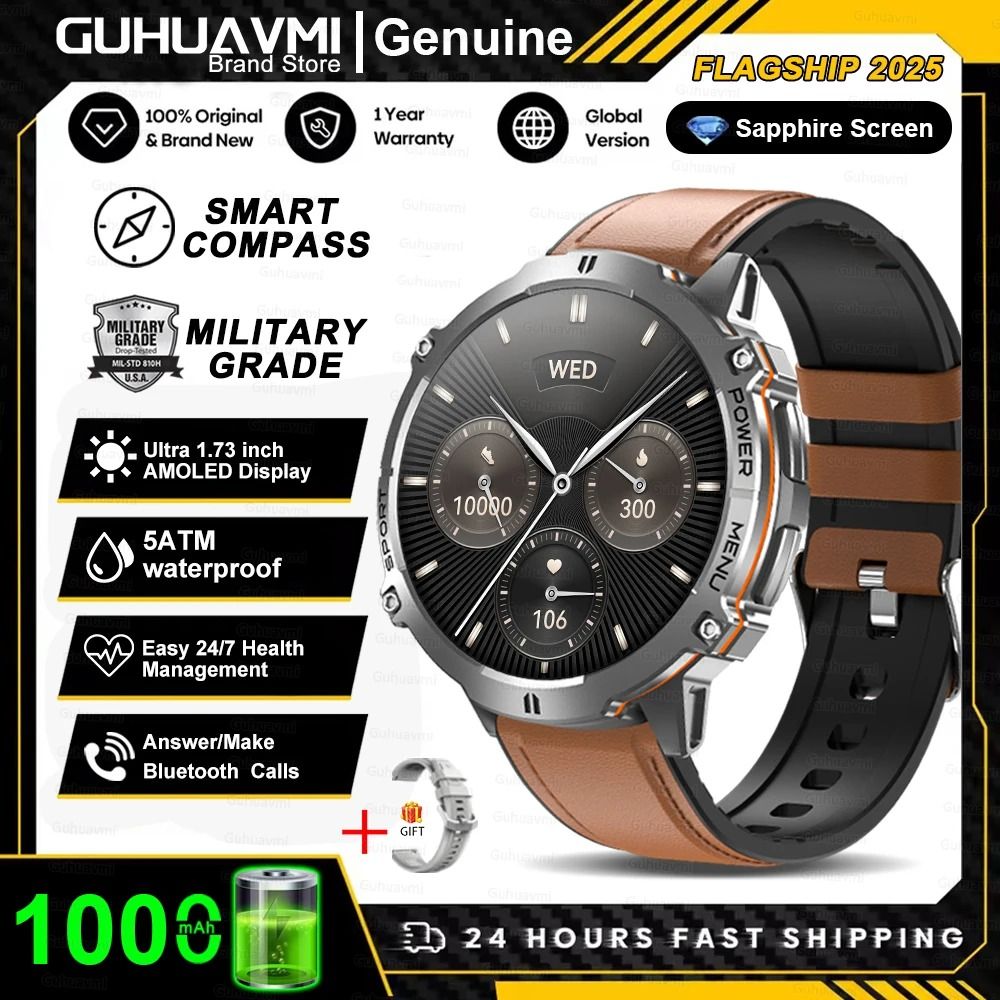 T-Rex 3 Military-Grade AMOLED Smart Watch with GPS, Compass, and Bluetooth Call