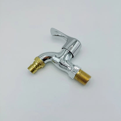 Wall Mounted Garden Water Tap with Quick Connector Durable Hose Faucet for Balcony & Outdoor Use