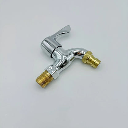 Wall Mounted Garden Water Tap with Quick Connector Durable Hose Faucet for Balcony & Outdoor Use