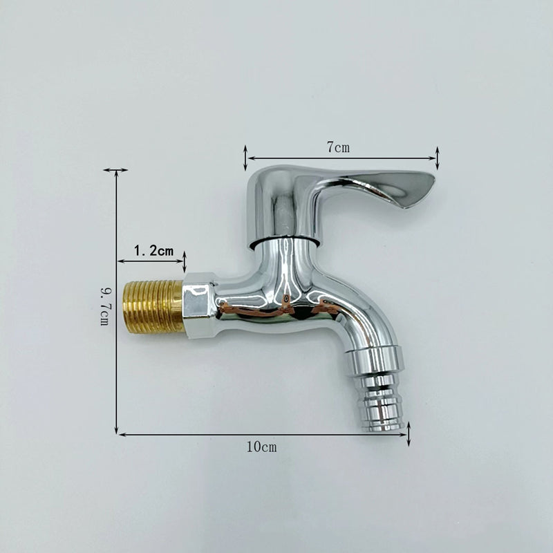 Wall Mounted Garden Water Tap with Quick Connector Durable Hose Faucet for Balcony & Outdoor Use