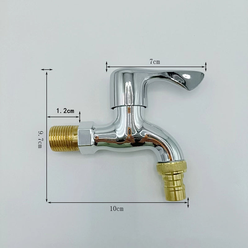 Wall Mounted Garden Water Tap with Quick Connector Durable Hose Faucet for Balcony & Outdoor Use