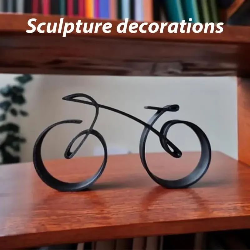 Minimalist Acrylic Bicycle Sculpture – Modern Desk Decor Ornament, Creative Office & Home Accent Gift