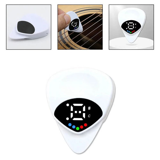 2-in-1 Guitar Pick Tuner – Integrated Digital Precision Tuner & Performance Pick – Professional String Accessory