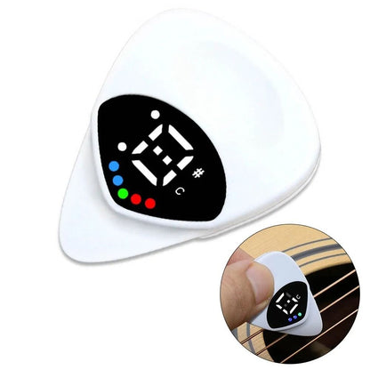 2-in-1 Guitar Pick Tuner – Integrated Digital Precision Tuner & Performance Pick – Professional String Accessory