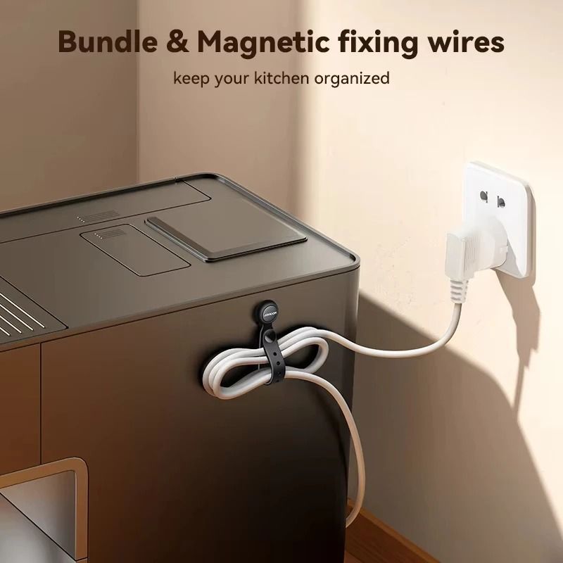 Magnetic Cable Management Ties – Adjustable 4.5 in Wire Organizer Straps – Professional High-Grip Hook & Loop (6pcs)