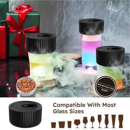 Electric Cocktail Smoke Infuser – Professional Whiskey & Champagne Smoker Kit with 6 Wood Chip Blends
