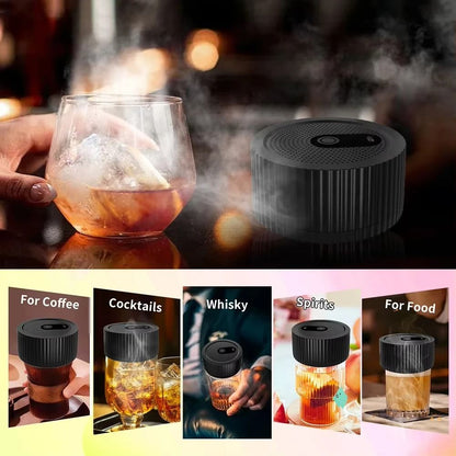 Electric Cocktail Smoke Infuser – Professional Whiskey & Champagne Smoker Kit with 6 Wood Chip Blends
