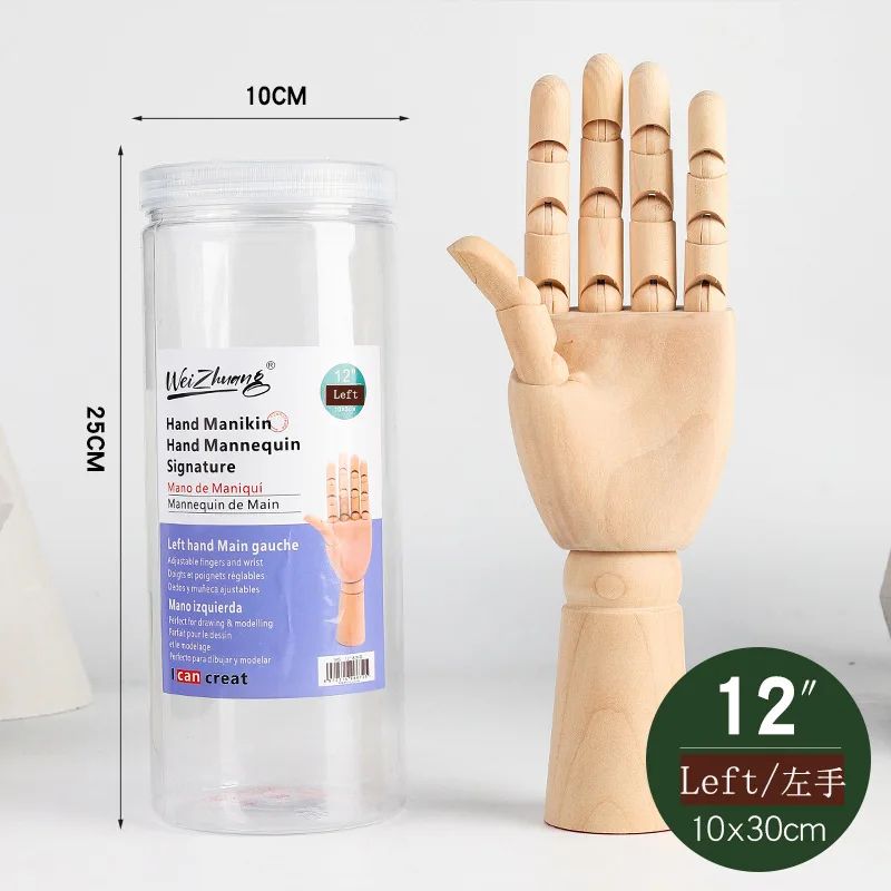 Wooden Artist Mannequin with Gift Box – Adjustable Drawing Figure Model with Movable Limbs for Art & Decor
