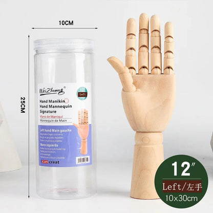 Wooden Artist Mannequin with Gift Box – Adjustable Drawing Figure Model with Movable Limbs for Art & Decor