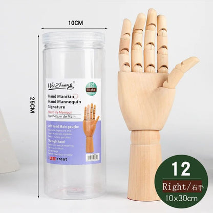 Wooden Artist Mannequin with Gift Box – Adjustable Drawing Figure Model with Movable Limbs for Art & Decor
