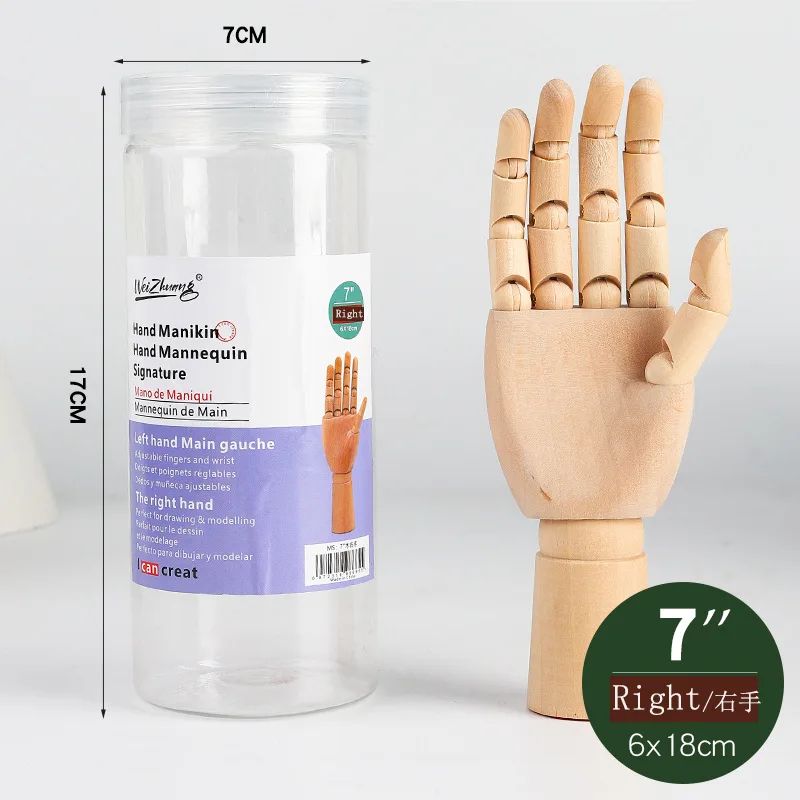 Wooden Artist Mannequin with Gift Box – Adjustable Drawing Figure Model with Movable Limbs for Art & Decor