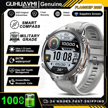 T-Rex 3 Military Grade Smartwatch | 10ATM Waterproof & GPS | Executive 1000mAh Battery AMOLED Sports System