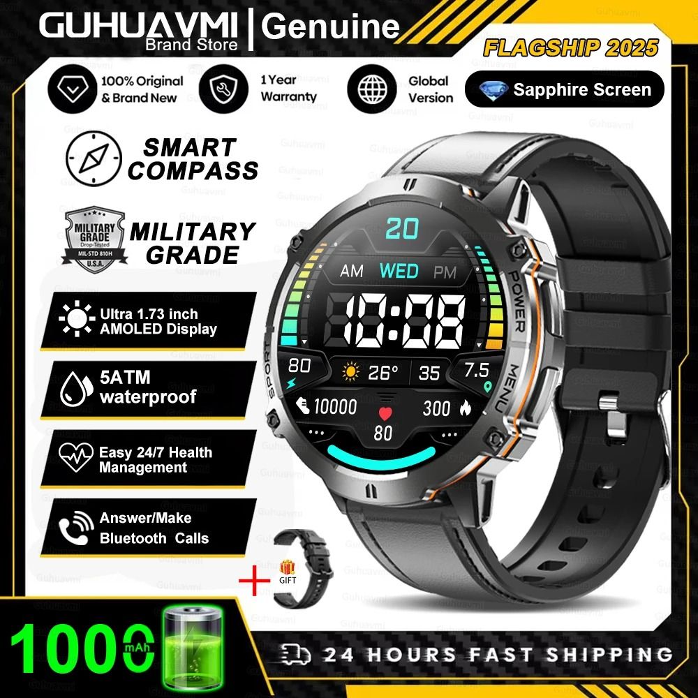 T-Rex 3 Military Grade Smartwatch | 10ATM Waterproof & GPS | Executive 1000mAh Battery AMOLED Sports System