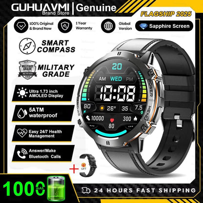 T-Rex 3 Military Grade Smartwatch | 10ATM Waterproof & GPS | Executive 1000mAh Battery AMOLED Sports System