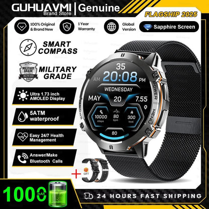 T-Rex 3 Military Grade Smartwatch | 10ATM Waterproof & GPS | Executive 1000mAh Battery AMOLED Sports System