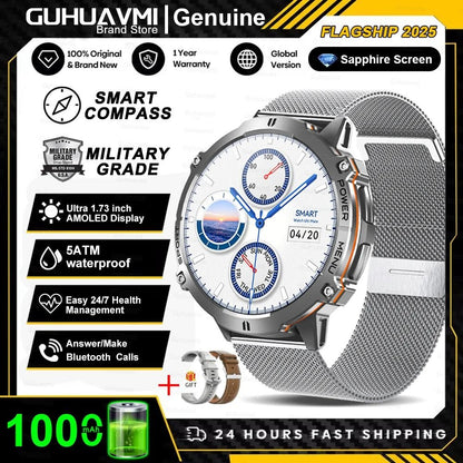 T-Rex 3 Military Grade Smartwatch | 10ATM Waterproof & GPS | Executive 1000mAh Battery AMOLED Sports System