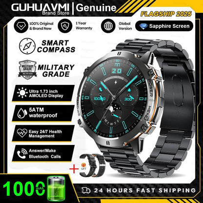 T-Rex 3 Military Grade Smartwatch | 10ATM Waterproof & GPS | Executive 1000mAh Battery AMOLED Sports System