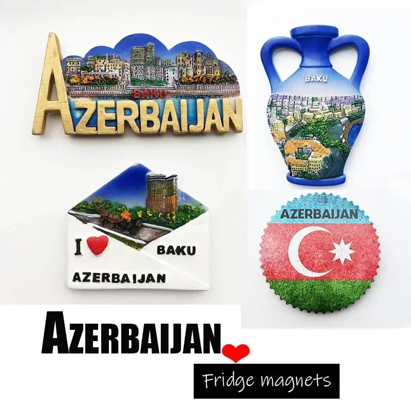 Azerbaijan Baku Fridge Magnet 3D Travel Souvenir Decor