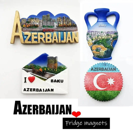 Azerbaijan Baku Fridge Magnet 3D Travel Souvenir Decor