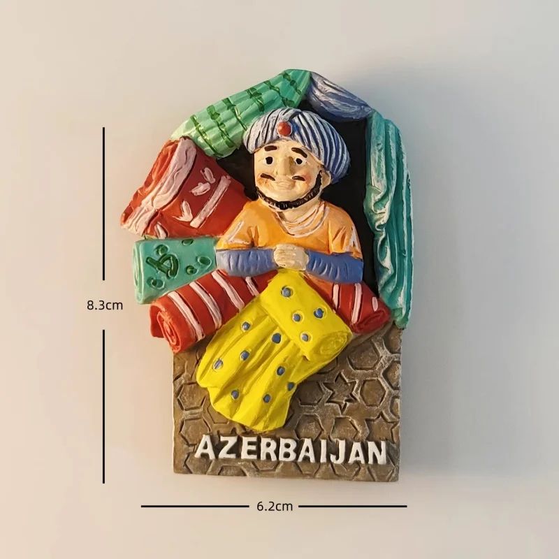 Azerbaijan Baku Fridge Magnet 3D Travel Souvenir Decor