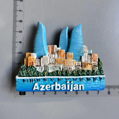 Azerbaijan Baku Fridge Magnet 3D Travel Souvenir Decor