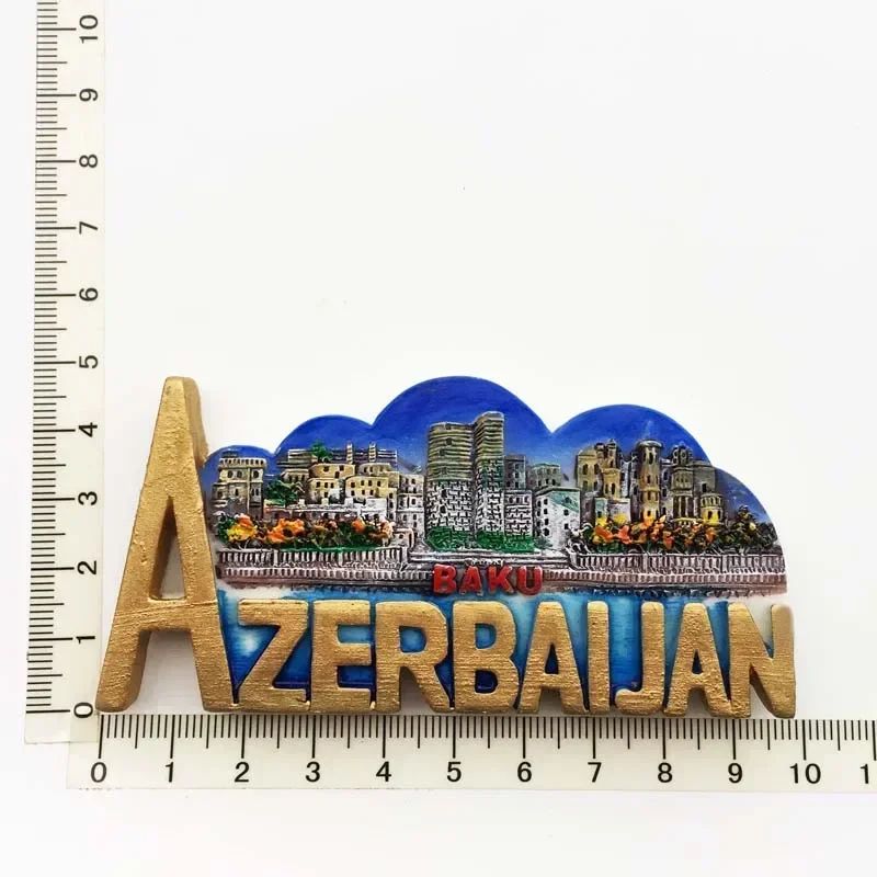 Azerbaijan Baku Fridge Magnet 3D Travel Souvenir Decor