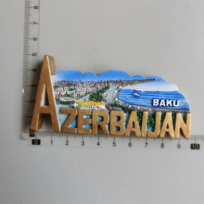 Azerbaijan Baku Fridge Magnet 3D Travel Souvenir Decor