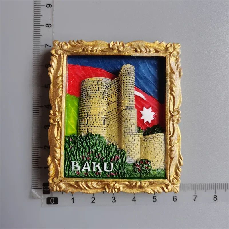 Azerbaijan Baku Fridge Magnet 3D Travel Souvenir Decor