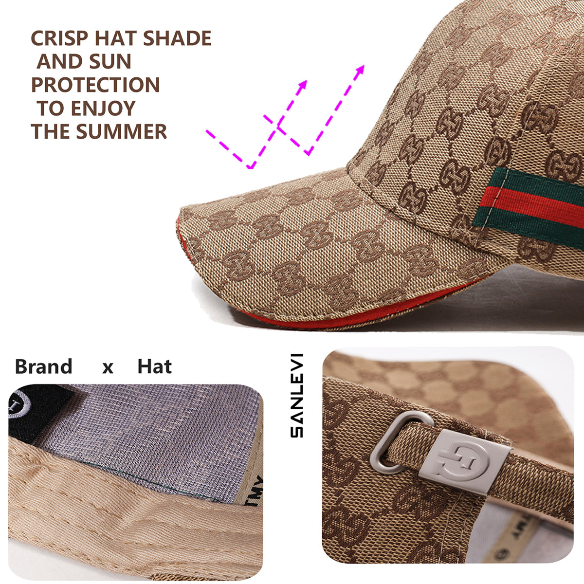 Embroidered Baseball Cap Sun Protection Outdoor Sports Hat for Men and Women