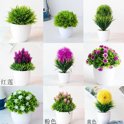 EverMini Bonsai Artificial Plant Potted Green Decor