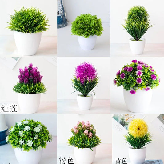 EverMini Bonsai Artificial Plant Potted Green Decor